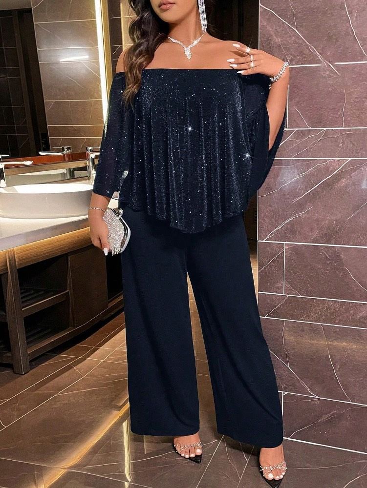 تاخما شين يا بريقه دار Sparkling Navy  Coord